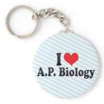 I Love A.P. Biology Keychain
