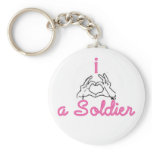 i love a soldier key chains