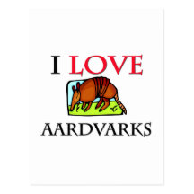 I Love Aardvarks Postcards