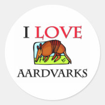 I Love Aardvarks Sticker