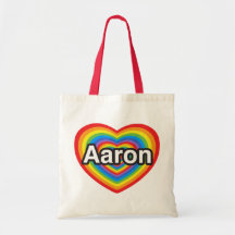 I love Aaron. I love you Aaron. Heart Bag