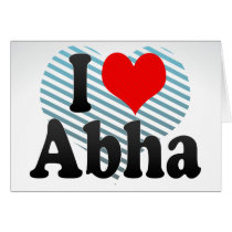 I Love Abha, Saudi Arabia Card