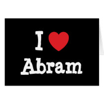 I love Abram heart custom personalised