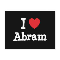 I love Abram heart custom personalised