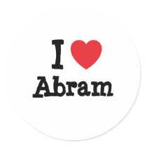 I love Abram heart custom personalised