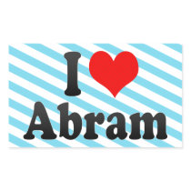 I love Abram Rectangle Sticker