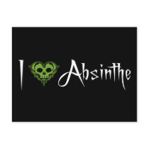 I Love Absinthe Postcard