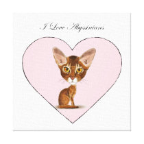 I Love Abyssinians Gallery Wrapped Canvas