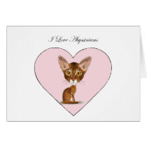 I Love Abyssinians Cards