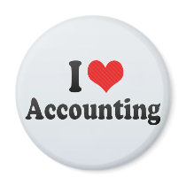I Love Accounting Refrigerator Magnets
