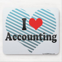 I Love Accounting Mouse Pads