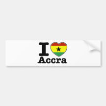 I love Accra Bumper Stickers