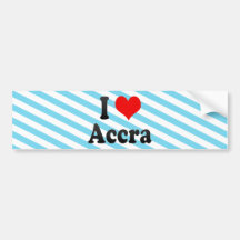 I Love Accra, Ghana Bumper Sticker