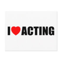 I Love Acting Postcards