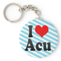 I Love Acu, Brazil Keychain