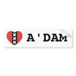 I LOVE A'DAM bumpersticker By Amsterdamned