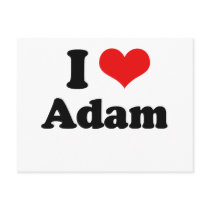 I Love Adam   Post Card