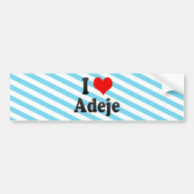 I Love Adeje, Spain Bumper Sticker