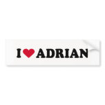 I LOVE ADRIAN bumper stickers