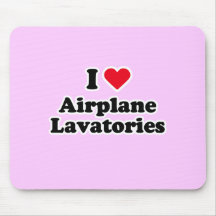 I love aeroplane lavatories mouse mats