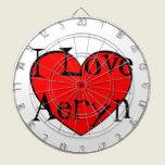 I Love Aeryn Heart dartboards