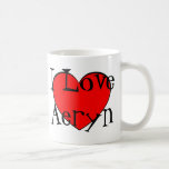 I Love Aeryn Heart mugs
