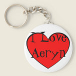 I Love Aeryn Heart keychains