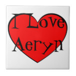 I Love Aeryn Heart tiles