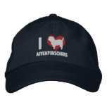 I Love Affenpinschers Embroidered Hat embroidered hats