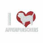 I Love Affenpinschers Embroidered Hooded Sweatshirt