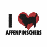 I Love Affenpinschers embroidered shirts