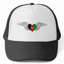 I Love Afganistan -wings Mesh Hats