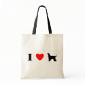 I Love Afghan Hounds Bag