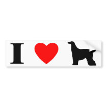 I Love Afghan Hounds Bumper Sticker