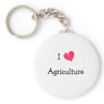 I Love Agriculture keychains
