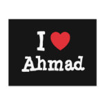 I love Ahmad heart custom personalised