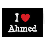 I love Ahmed heart custom personalised cards