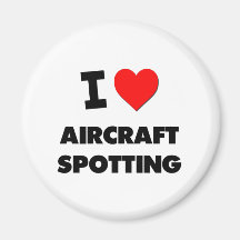 I Love Aircraft Spotting Refrigerator Magnets
