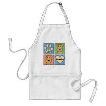 I Love Airedales Aprons