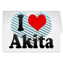 I Love Akita, Japan Cards