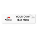 I Love Akitas bumper stickers