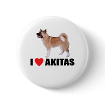 I Love Akitas Pins