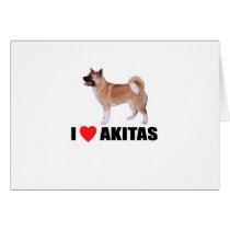 I Love Akitas Cards