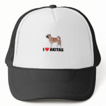 I Love Akitas Hats
