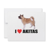 I Love Akitas Invites