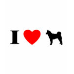 I Love Akitas Ladies T-Shirt