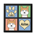I Love Akitas Magnet