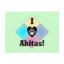 I Love Akitas Postcard