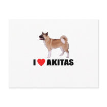I Love Akitas Postcards