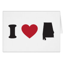 I love Alabama Greeting Card